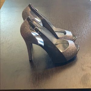 Guess black and silver sparkly Stiletto heels